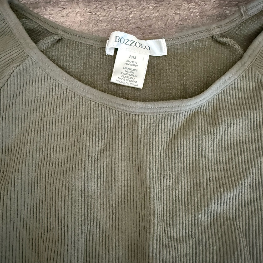 Bozzolo Ribbed Sage Top